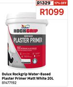 Dulux Rockgrip Water-Based Plaster Primer (Matt White) 81477192-20Ltr
