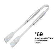 Naterial Braai Tongs (Stainless Steel) 81442317