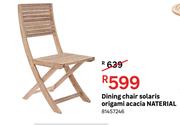 Naterial Dining Chair Solaris Origami Acacia 81457246