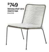 Balcony Chair Vera Steel & Rope