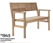 Naterial Bench Solaris Origami Acacia 81452827
