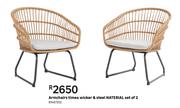 Naterial Armchairs Timea Wicker & Steel (Set Of 2) 81457212