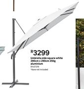 Umbrella Side Square White 290cm x 290cm 250g Aluminium 81457219