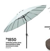 Umbrella Center Sinae Blue Dia 250cm 200g Aluminium & Steel 81452775