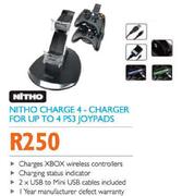 Nitho Charge 4-Charger For UP To 4 PS3 Joypads