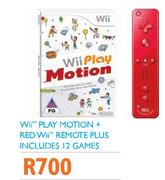 Wii Play Motion + Red Wii Remote Plus Include 12 Games