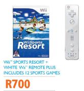 Wii Sports Resort + White Wii Remote Plus Includes 12 Sports Games