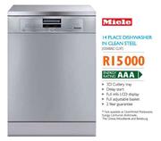 Miele 14 Place Dishwasher in Clean Steel (G5500SC CLST)