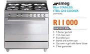 Smeg 90cm Stainless Steel Gas Cooker (SX91VLME)