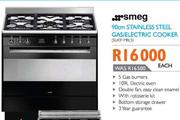 Smeg 90cm Stainless Steel Gas/Electric Cooker (SUK91MBLS)