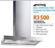 Smeg 60cm Stainless Steel chimney Extractor (KSE6IX)