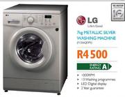 LG 7kg Metallic Silver Washing Machine (F1256QDPS)