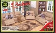 Morroco 3 Piece 5 Recliner Lounge Suite