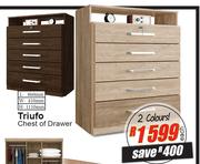 Triufo Chest Of Drawer 2 Colours L860mm x W410mm x H1110mm Each
