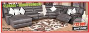 Mirage Corner Recliner Suite Brown