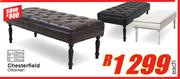 Chesterfield Ottoman L1330mm x W600mm x H500mm-Each