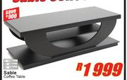 Sable Coffee Table L1500mm x W600mm x H450mm