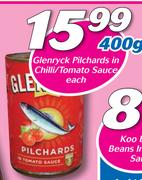 Glenryck Pilchards In Chilli/Tomato Sauce-400g