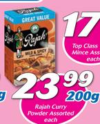 Rajah Curry Powder Assorted-200g Each