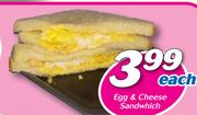 Egg & Cheese Sandwich-Each