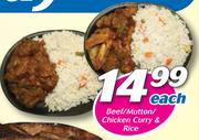 Beef/Mutton/Chicken Curry & Rice-Each
