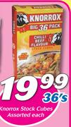 Knorrox Stock Cubes Assorted-36's Pack