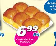 Cambridge Food Fruit Buns-6's