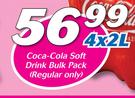 Coca-Cola Soft Drink Bulk Pack (Regular Only)-4x2Ltr