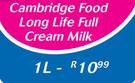 2Cambridge Food Long Life Full Cream Milk-1Ltr