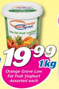 Orange Grove Low Fat-Fruit Yoghurt-1kg Each