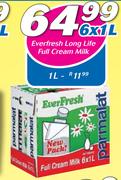 Everfresh Long Life Full Cream Milk-6x1Ltr
