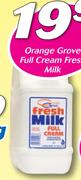 Orange Grove Full Cream Fresh Milk-2Ltr