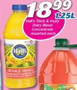 Hall’s Thick & Fruity Dairy Blend Concentrate-1.25Ltr Each