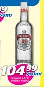 Smirnoff 1818 Original Vodka-750ml