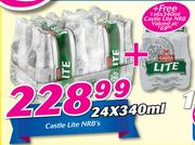 Castle Lite NRB’s-24x340ml + Free Castle NRB 6x340ml