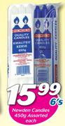 Newden Candles 6’s-450g Each