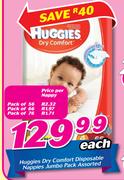 Huggies Dry Comfort Disposable Nappies Jumbo Pack-Each