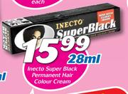 Inecto Super Black Permanent Hair Colour Cream-28ml