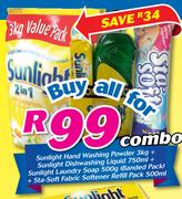 Sunlight Hand Washing Powder-3kg Combo