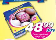 Cambridge Food Large Eggs-30's