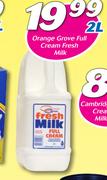 Orange Grove Full Cream Fresh Milk-2L