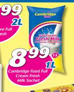 Cambridge Food Full Cream Fresh Milk Sachet-1L