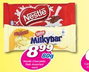 Nestle Chocolate Slab Assorted-80g Each