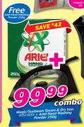 Magic/ Sunbeam Steam & Dry Iron MSI-600 + Ariel Hand Washing Powder 250g-Combo