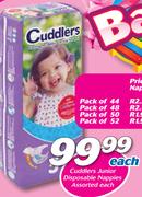 Cuddlers Junior Disposable Nappies Assorted-Each
