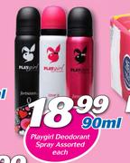 Playgirl Deodrant Spray Assorted-90ml Each