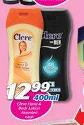 Clere Hand & Body Lotion Assorted-400ml Each