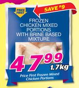 Frozen Chicken Mixed Portions With Brine Based Mixture-1.7kg