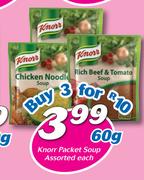 Knorr Packet Soup Assorted 60g-Each