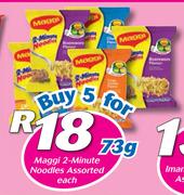 Maggi 2 Minute Noodles Assorted-5 x 73g